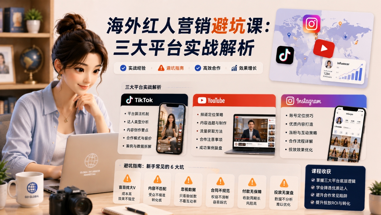 海外红人营销避坑课:TikTok、YouTube、Instagram三大平台实战解析 海外红人营销避坑课:TikTok、YouTube、Instagram三大平台实战解析