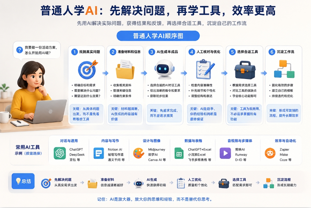普通人学AI先学工具还是先解决问题? 普通人学AI先学工具还是先解决问题?