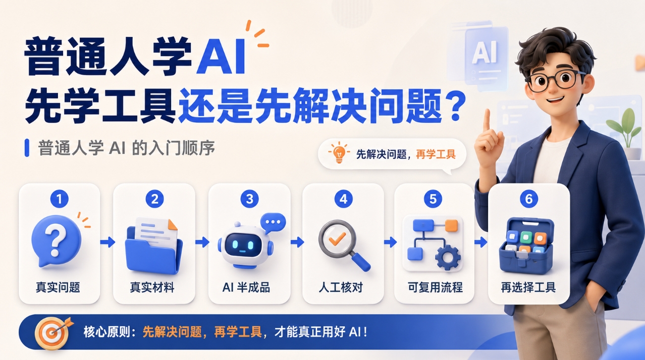 普通人学AI先学工具还是先解决问题? 普通人学AI先学工具还是先解决问题?