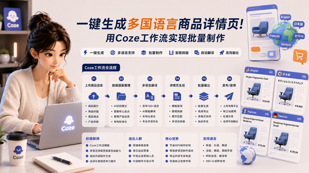 Coze批量生成商品详情页靠谱吗?多语言工作流实用性判断 Coze批量生成商品详情页靠谱吗?多语言工作流实用性判断